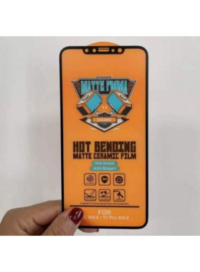 Suitable For IPhone15 Mobile Phone Film King Kong Ceramic Film XR Screen Printing 14Pro Full Screen Apple 13 Protective Film Wholesale-Color:Blank Version Hot-bent Privacy Matte-Size:IP15PROMAX  - Image 3