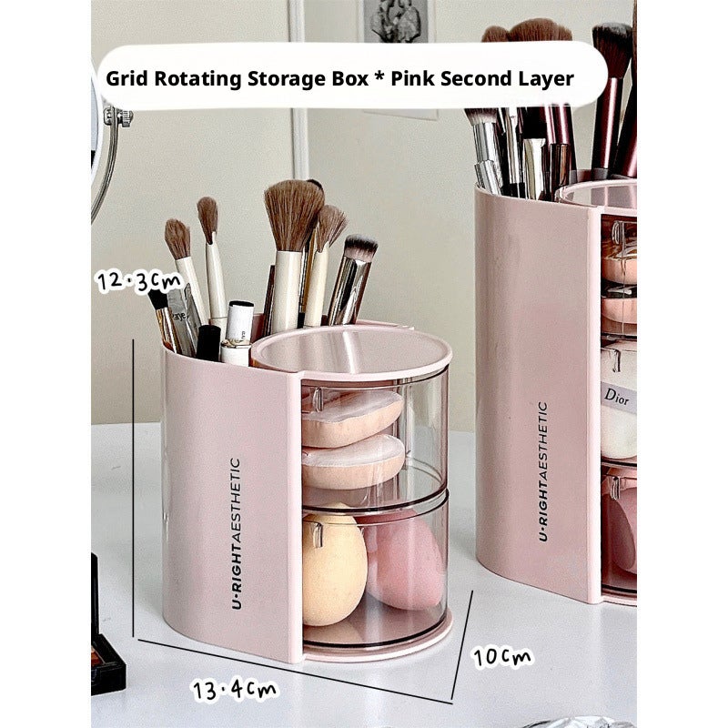 Rotating Desktop Makeup Brush Storage Box - Image 5