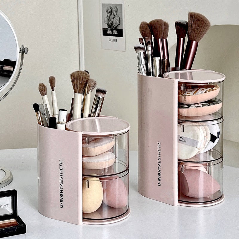 Rotating Desktop Makeup Brush Storage Box - Image 3
