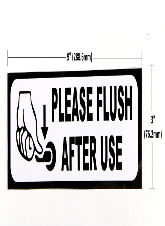 eSplanade FLUSH AFTER USE Sign Sticker Decal - Easy to Mount Weather Resistant Long Lasting Ink Size (9" x 3") - Image 2