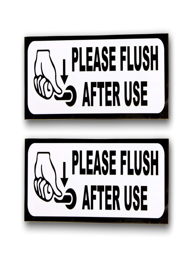 eSplanade FLUSH AFTER USE Sign Sticker Decal - Easy to Mount Weather Resistant Long Lasting Ink Size (9" x 3") - Image 1