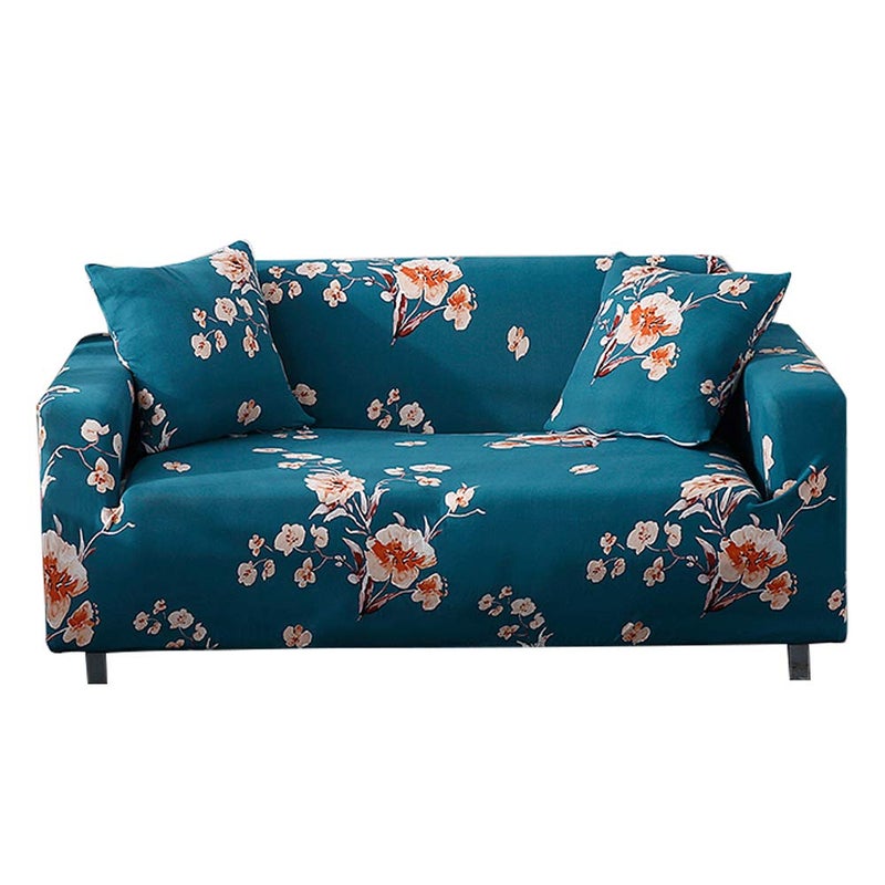 HOOBUY Printed Sofa Cover Stretch Couch Covers Sofa Slipcovers for 2 Cushion Couch and Loveseat with Two Free Pillow Case 112 SeaterLoveseat