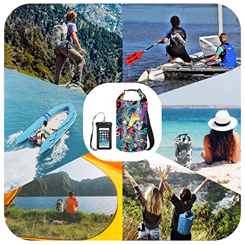 OMGear Waterproof Dry Bag Backpack Waterproof Phone Pouch 40L/30L/20L/10L/5L Floating Dry Sack for Kayaking Boating Sailing Canoeing Rafting Hiking Camping Outdoors Activities (Patterned02,20L) - Image 4