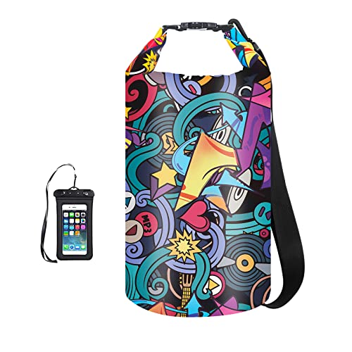 OMGear Waterproof Dry Bag Backpack Waterproof Phone Pouch 40L/30L/20L/10L/5L Floating Dry Sack for Kayaking Boating Sailing Canoeing Rafting Hiking Camping Outdoors Activities (Patterned02,20L) - Image 1
