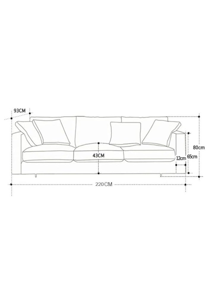 KARNAK Modern Couch Simple Sofa Minimalist Special Down White Sofa Designs Sofa Set Furniture Living Room - Image 4
