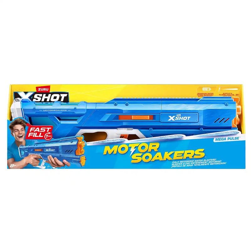 X-Shot Mega Pulse Motor Soakers Fully Motorized Water Blaster (Blue) - Image 1