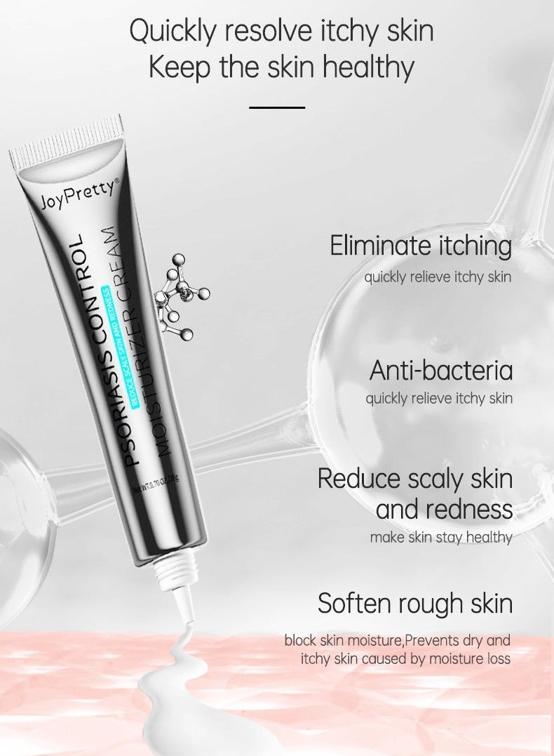 جوي برتي 2-PACKS Psoriasis Relief Cream , Anti-Bacterial Moisturizer for Scaly Skin  Redness – Natural Herbal Cream for Eczema, Dermatitis, Psoriasis, and Vitiligo – Unisex (20g*2) - Image 5