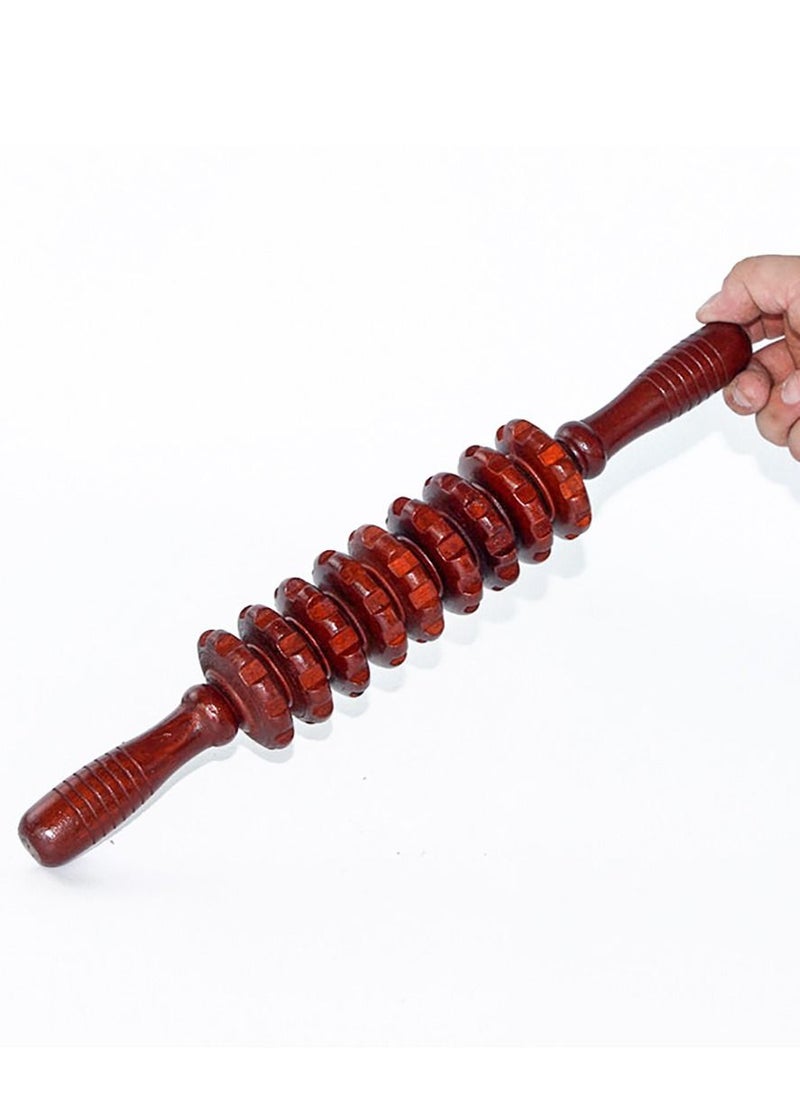 Arabest 1 PCS Wood Therapy Massage Tool Lymphatic Drainage Massager Anti Cellulite Fascia Massage Roller for Full Body Muscle Pain Relief  - Image 1