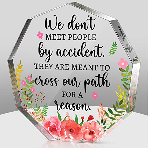 Yinder Thank You Gifts for Women Graduation Desk Decor Gifts for Teacher Coworker Doctor Nurse Leaving Job Inspirational Quotes Farewell Gift for Boss Staff Home Office Desk DecorNonagon Flower