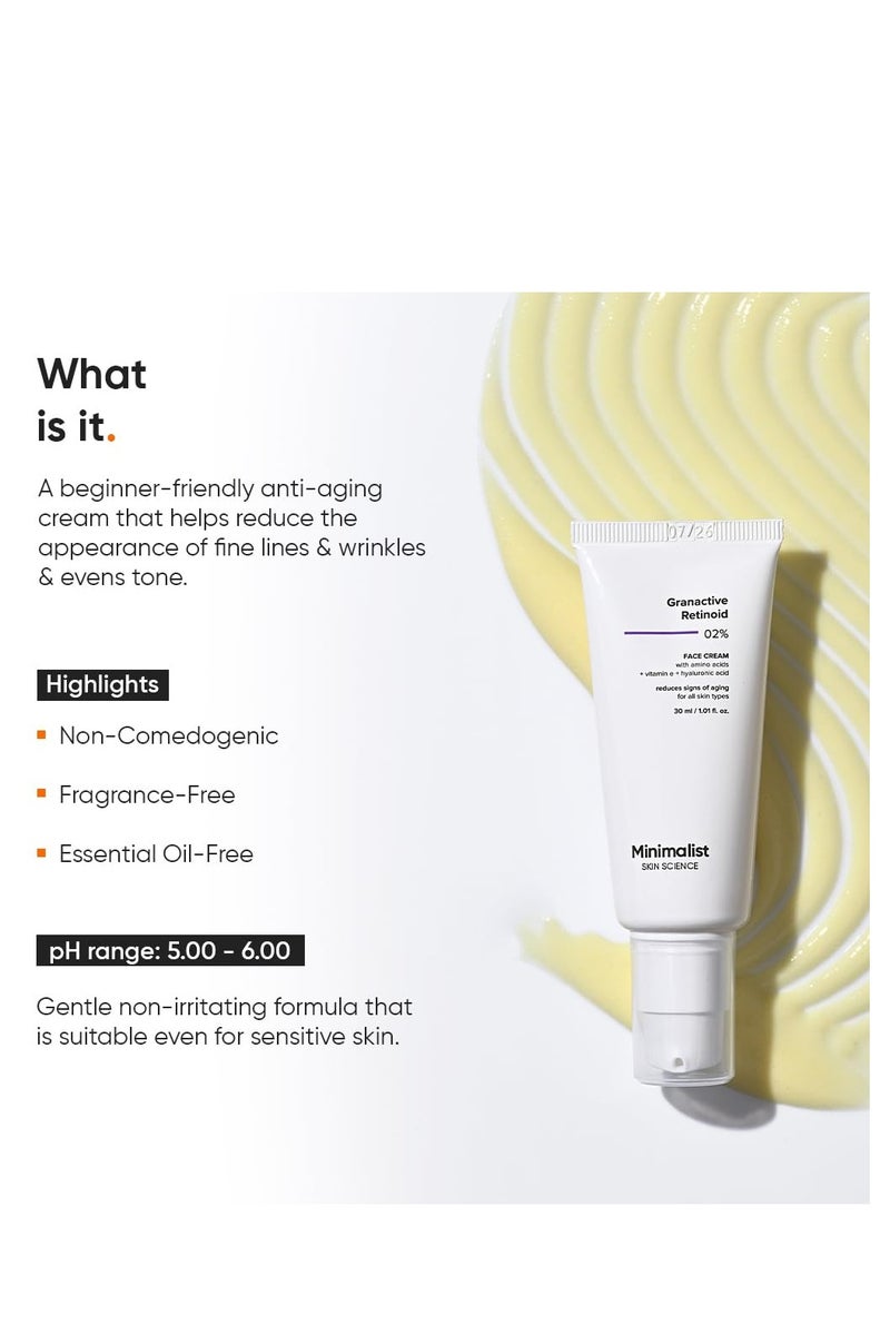 منيماليست كريم الليل بالريتينويد المضاد للشيخوخة 2٪ 30 مل - Image 2