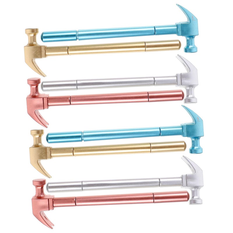 8Pcs Cartoon Ink Pens Set Red Silver Gold Blue Student Writing Sign Pens for School Office Gifts - Image 2