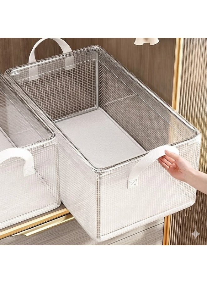 Living Transparent Clothes Drawer Organizer Size L 9 Grids Clothing Divider with Handles for Closet and Wardrobe - Image 4