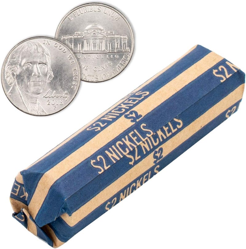 CAROUSELCHECKS Nickel Coin Wrappers, 100 Flat Striped Coin Wrappers - Image 2