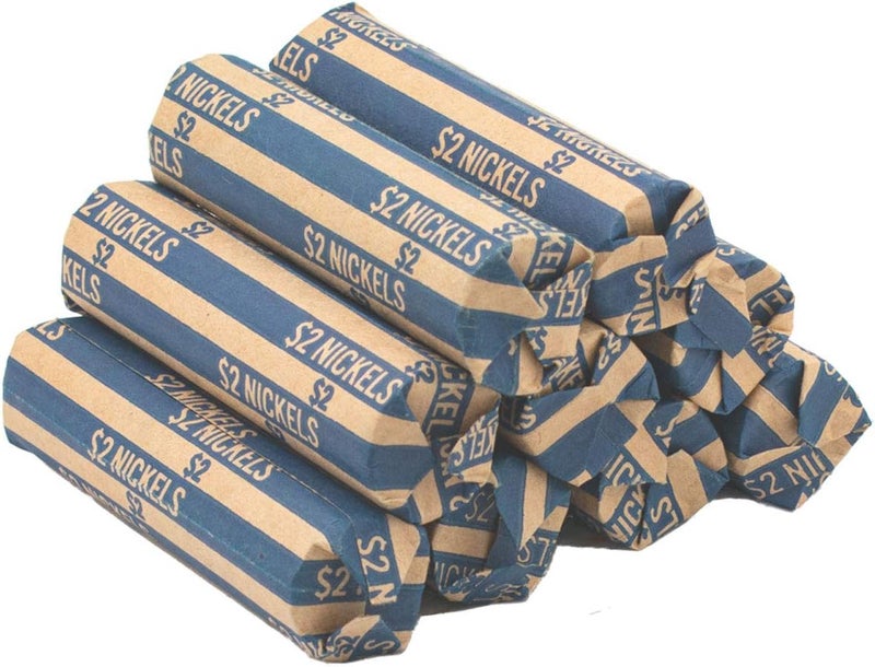 CAROUSELCHECKS Nickel Coin Wrappers, 100 Flat Striped Coin Wrappers - Image 5