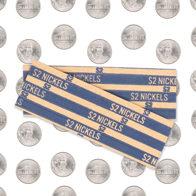 CAROUSELCHECKS Nickel Coin Wrappers, 100 Flat Striped Coin Wrappers - Image 4