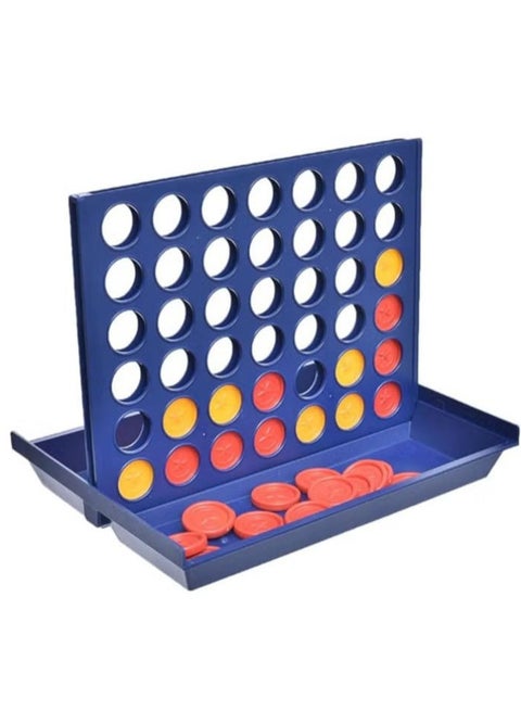 Plastic Connect 4 Game with a sliding board made of high-quality materials, an ideal travel companion that adds more entertainment for children - multi-colored Baby
