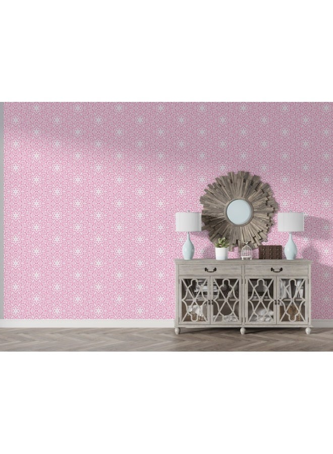 هوم جاليري ورق حائط ناتي بيبي صافي روز المنسوج يغطي مساحة تصل إلى 4.2 متر × 3 متر مع لاصق وأداة تنعيم - Image 5