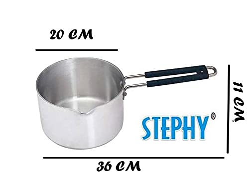 Stephy Aluminium Milk Pan/ Tea Pan_2 LTR._20 cm with Black Bakelight Handle - Image 3
