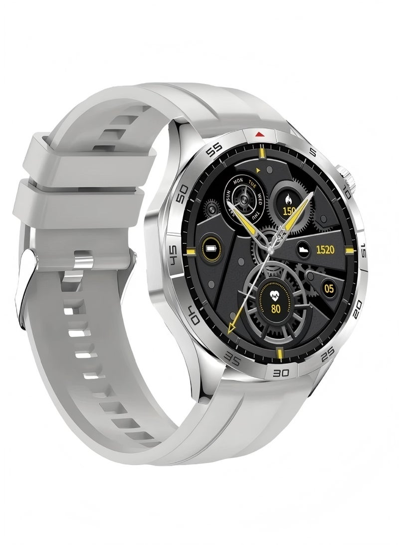 PRO smart watch GT4  with Bluetooth calling function (answer/make calls), fitness tracking watch with sleep monitoring function, suitable for iPhone/Android, IP68 waterproof (Grey) - Image 2