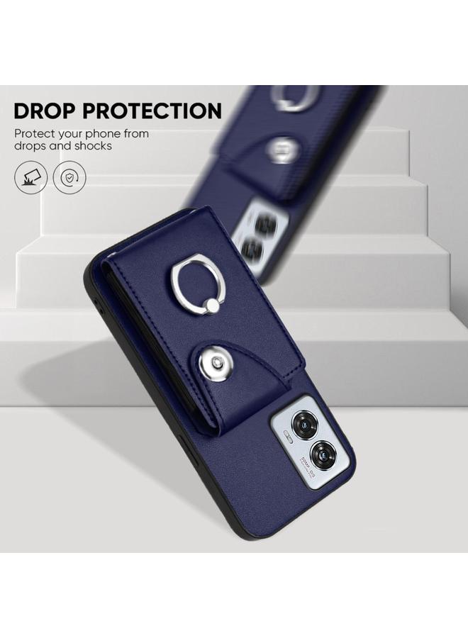 اس-توب جراب لهاتف Motorola Edge 50 Fusion Global Organ Card Bag Ring Holder Phone Case with Long Rope - Image 5