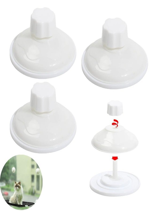 UtySty 4 Pack Cat Bed Window Suction Holder Replacement with Anchor Screws Cordless Cat Window Perch Suction Cups Holders for EZ Mount Kitty Sill Window Hammock Bed Seat Felt Kitten Car Bed Road Trip - Image 1