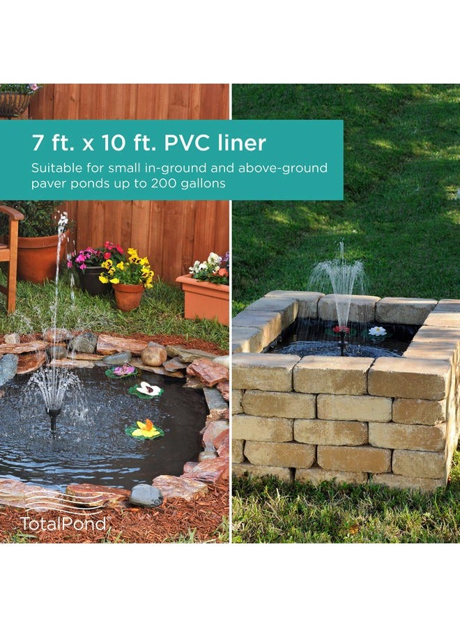 TotalPond 7 x 10 ft. PVC Pond Liner, For Ponds up to 200 Gallons, 14.5 mil, Flexible and Easy to Install, Durable and Strong Reinforced Mesh Weave, UV and Tear Resistant, Multi-Purpose Use, Black - Image 2