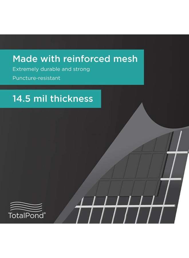 TotalPond 7 x 10 ft. PVC Pond Liner, For Ponds up to 200 Gallons, 14.5 mil, Flexible and Easy to Install, Durable and Strong Reinforced Mesh Weave, UV and Tear Resistant, Multi-Purpose Use, Black - Image 4