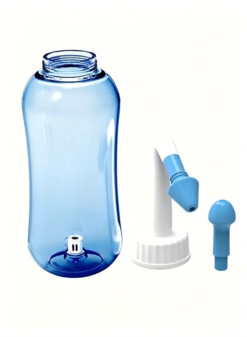 Nasal Wash Bottle 300ml, Neti Pot Sinus Rinse Bottle, Manual Nose Cleaner for Adults & Kids, BPA-Free Nasal Irrigation System with Ergonomic Design, Safe Nose Wash Squeeze Bottle for Sinus Relief, Allergies, Cold & Flu, Portable Nasal Rinse Kit for Daily Nasal Care, Travel-Friendly Nasal Cleanser - Image 2