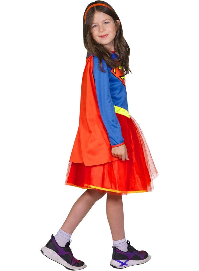 Ciao زي سوبر جيرل للأزياء للفتيات | زي خارق مرخص من دي سي كومكس | زي حفلات الأطفال واحتفالات الهالوين - Image 2