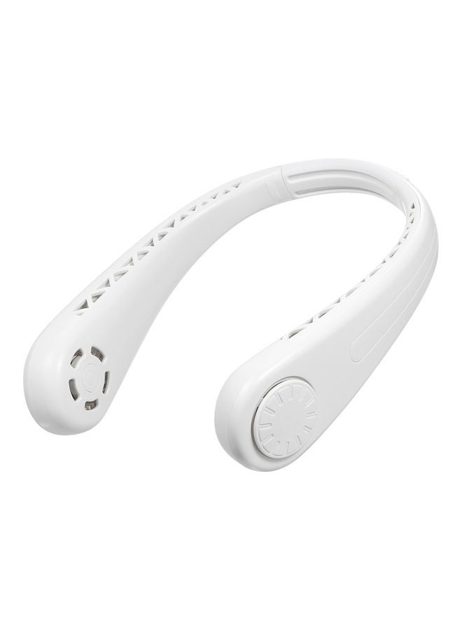 NIBEMINENT Neckband Bladeless USB Rechargeable Wearable Fan H40265-LM White - Image 1