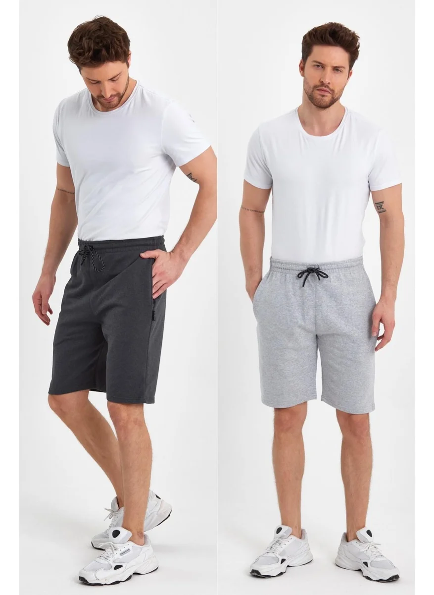 mmetalic Regular Fit 2-Piece Men's Shorts with Side Pockets