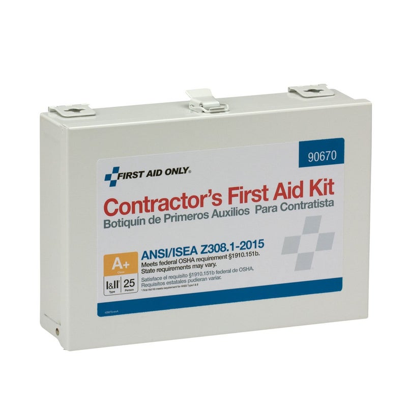 First Aid Only 90670 25Person ANSI A Contractors Emergency First Aid Kit for Home Renovation Job Sites and Construction Vehicles 182 Pieces - Image 2