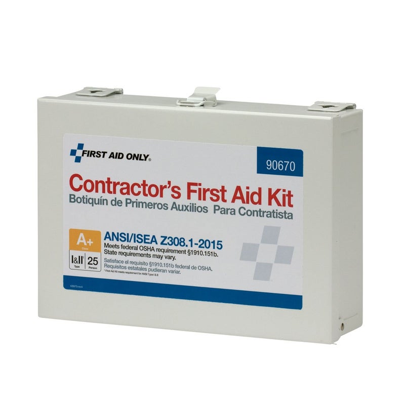 First Aid Only 90670 25Person ANSI A Contractors Emergency First Aid Kit for Home Renovation Job Sites and Construction Vehicles 182 Pieces - Image 3