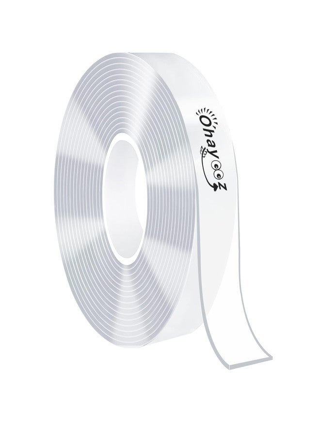 Ohayooz® Extra Strong Double Sided Tape Heavy Duty Removable 10FT, Clear Sticky Adhesive Nano Tape Tough Washable Waterproof Mounting Tape for Hanging Picture, Poster, Carpet, Photo Deco - Image 1