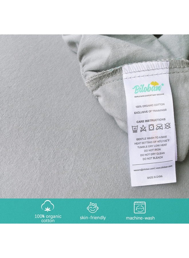Biloban Bassinet Sheets Fit For Baby Delight And Koolerthings (3 In 1) Baby Bassinet,100% Cotton, 2 Pack, Ultra Soft Bassinet Sheet, White And Gray - Image 3