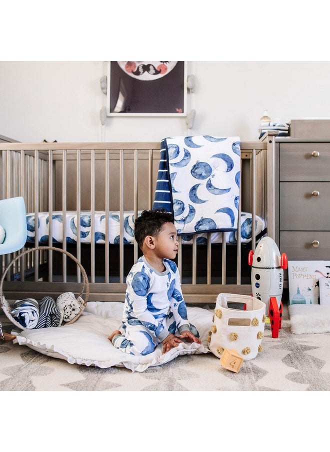 Burt's Bees Baby - Burt's Bees Baby Infant Reversible Quilt Blanket, Jersey Knit, Soft, 100% Organic Cotton Blankets, with 100% Polyester Fill for Warm Padding, Size 37 x 46 Inch - Image 1