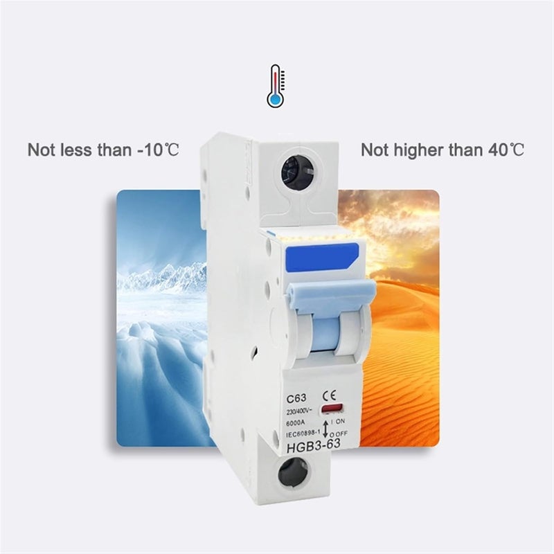 HGB3 63 16A 1P C Type Miniature Circuit Breaker 6KA AC 110V 230V 400V - Image 5