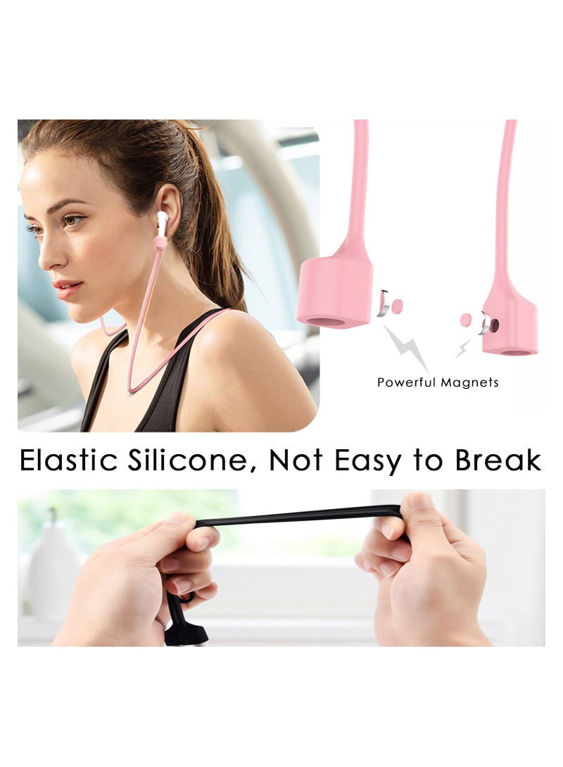 SYOSI 6 Pack Ultra Strong Magnetic Airpods Straps Anti Lost Cord Silicone Sports Lanyard and Ear Hook for AirPods 1 2 Pro 3rd and Pro 2 1 Pair EarHook And 5 Straps  - Image 3