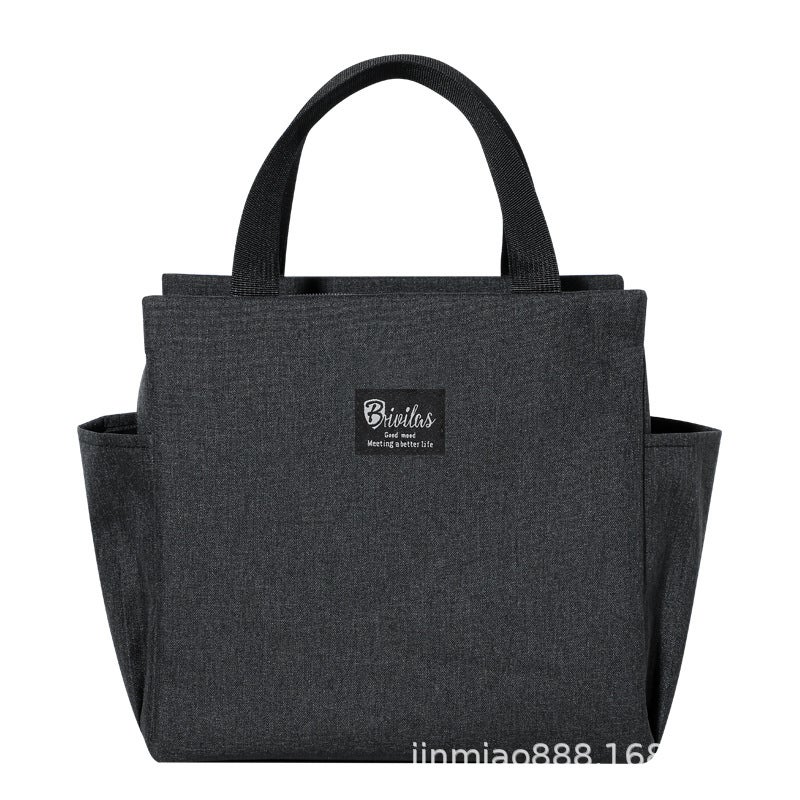 Thick Insulated Lunch Bag Large Portable Cooler Tote Black 