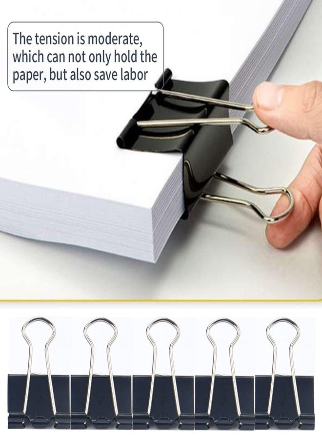 OSFT Large Binder Clips 1.6-Inch Width, Big Paper Clamps Clips for Office Supplies, 0.7Inch Capacity, Black (25) - Image 3