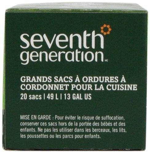 Seventh Generation Drawstring Kitchen Trash Bags 13 gal, 20 Bags - Image 4