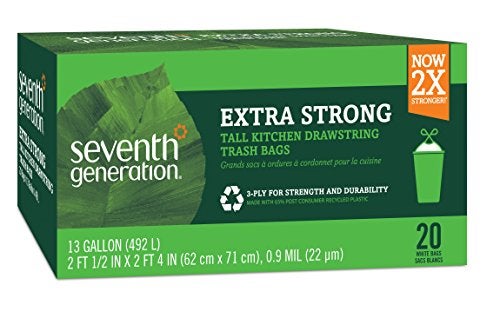 Seventh Generation Drawstring Kitchen Trash Bags 13 gal, 20 Bags - Image 5