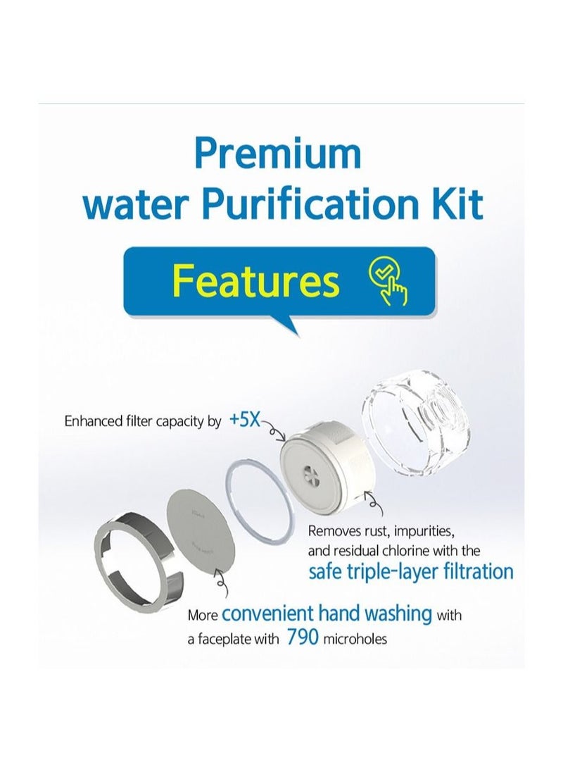 Dewbell - [DEWBELL] Premium Water Purification Kit for Bathroom Sink/Kitchen Sink/Bath Tub, Made in Korea, Removes rust, impurities and residual chlorine with the safe triple filtration - Image 1