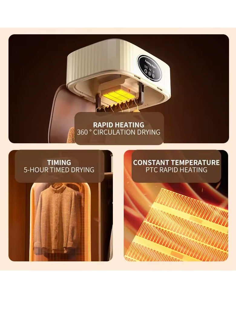   لكي بور مجفف ملابس كهربائي محمول بالأشعة فوق البنفسجية، مثالي للسفر والاستخدام المنزلي، يوفر تسخين سريع وتجفيف متساوي مع التحكم في درجة الحرارة وتصميم مضغوط - Image 2