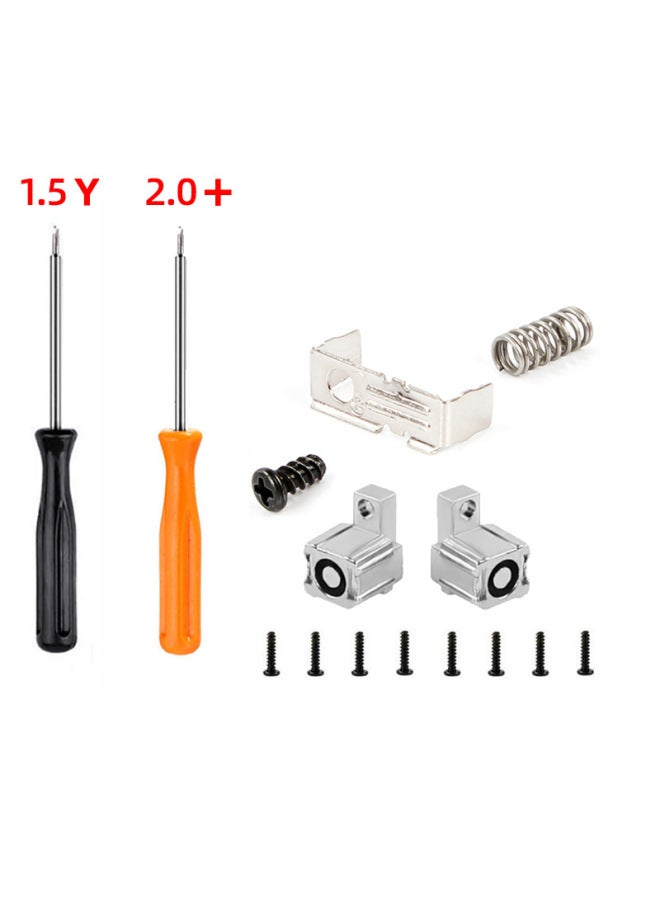 Metal Lock Buckle For Nintendo Switch Oled Card Buckle Slide Track Slide Spring Back Non-tight-Product Color:Silver Latch 15 In One Set