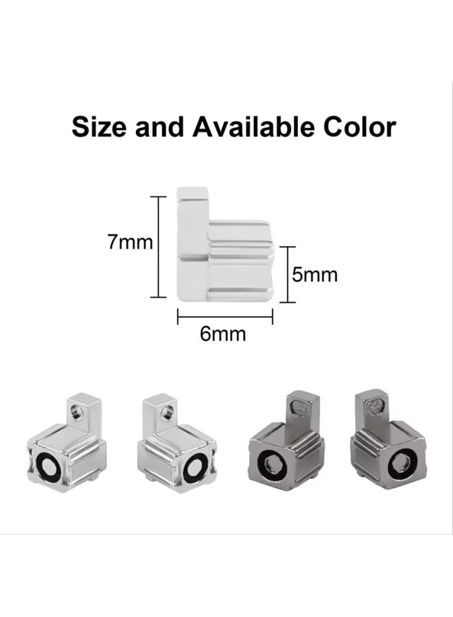 Metal Lock Buckle For Nintendo Switch Oled Card Buckle Slide Track Slide Spring Back Non-tight-Product Color:Silver Latch 15 In One Set