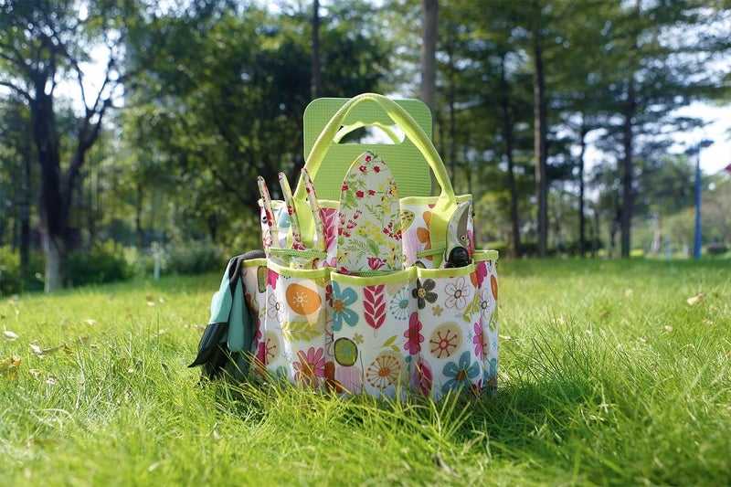NAYE Garden Tool Set,Cute Gardening Gifts for Women,Birthday Gifts for Mom,Heavy Duty Tool Kit with Gloves,Garden Tote,Kneeling Pad,Hand Pruner,Trowel,Hand Rake,Weeder,Fork,Transplanter,Multicolor - Image 3