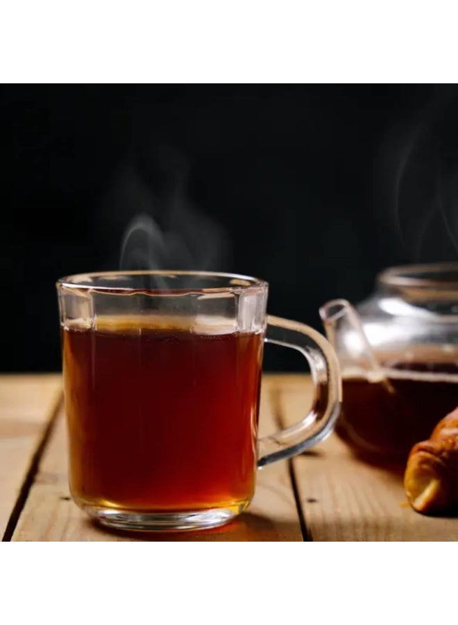 Clear Ribbed Glass Cups –2 Piece Set – Transparent Drinkware – Elegant Ribbed Design for Tea, Coffee, Juice & Beverages – Durable, Easy to Clean, Perfect for Home & Office - Image 5