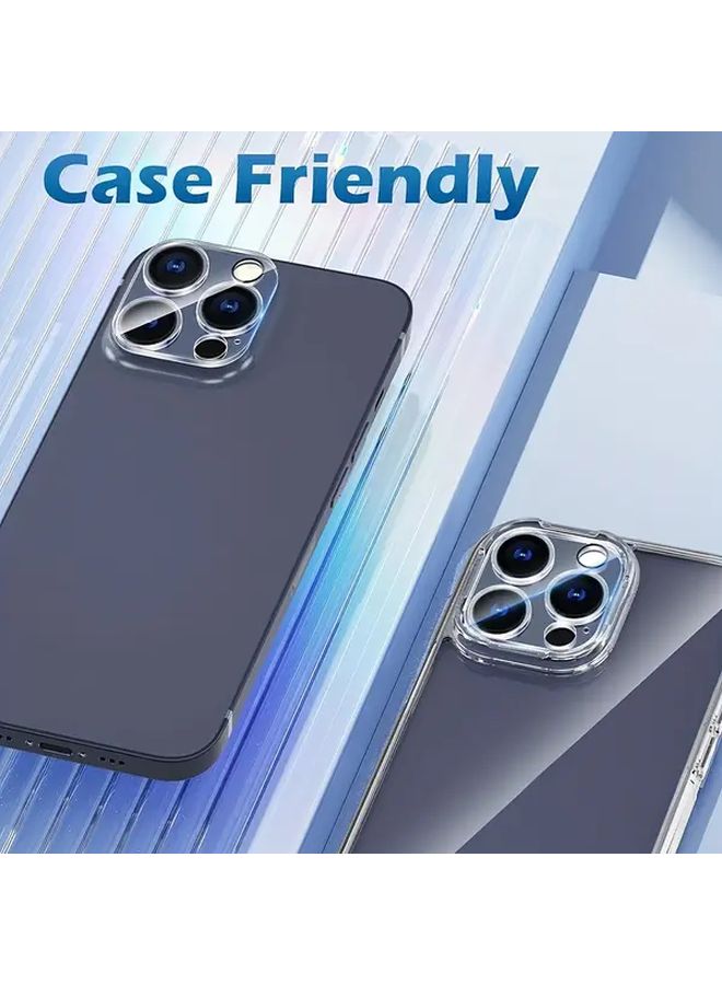 4 Pack Tempered Glass Camera Lens Protector For iPhone 14 Pro Transparent - Image 5