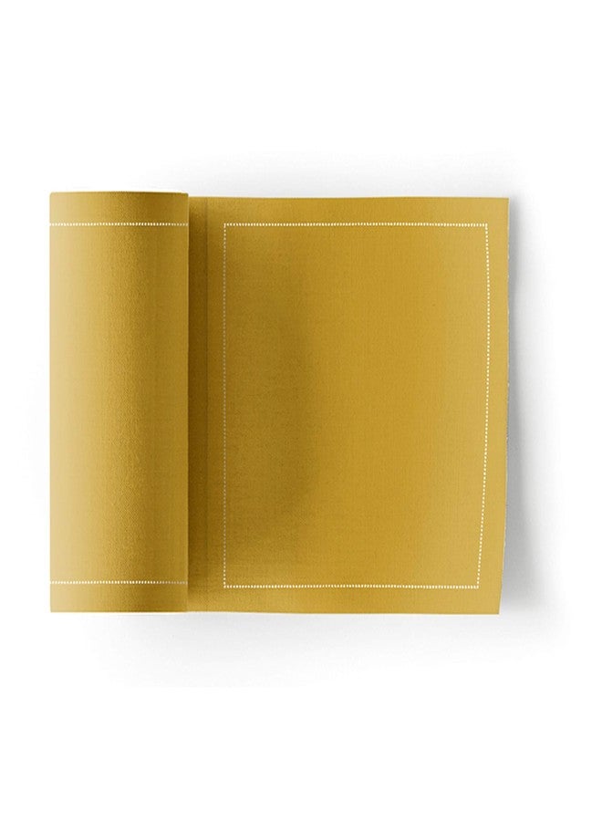 MY DRAP Cocktail Napkins, Reusable Cotton Napkins on a Roll 4.5 x 4.5 IN (100 Napkins, Curry) - Image 1